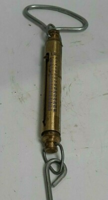 VINTAGE CHATILLON AND SONS HANGING SCALE 30LB/15KG CAPACITY,BRONZE