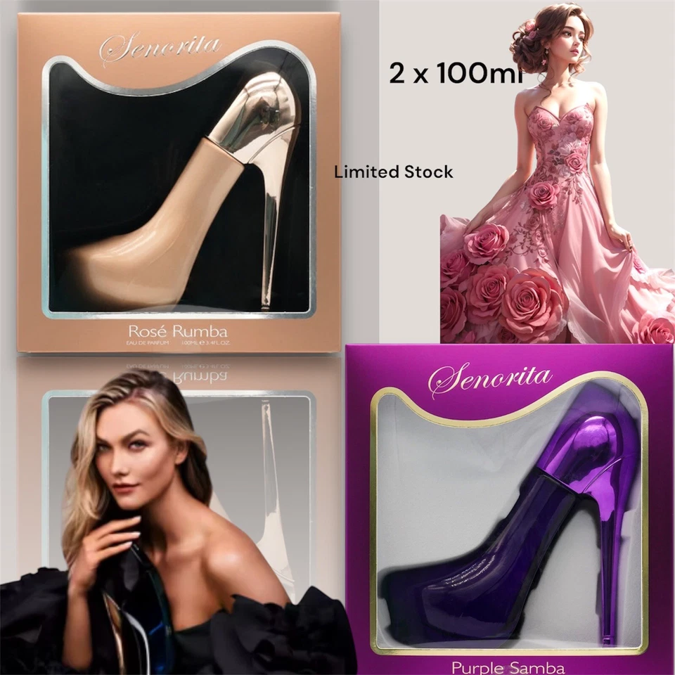 MULTI BRAND 2 X 100ml Womens Ladies Perfume Spray Perfume Gift Set Fragrance Gift For Her