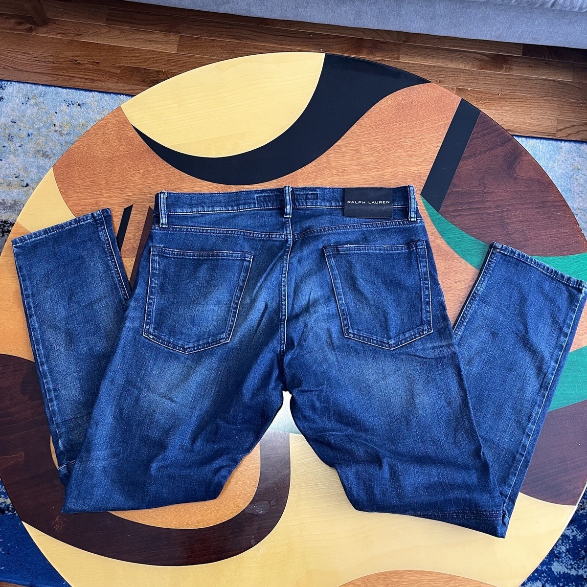 RALPH LAUREN BLACK LABEL Biker denim designer Pants Jeans sz36/32