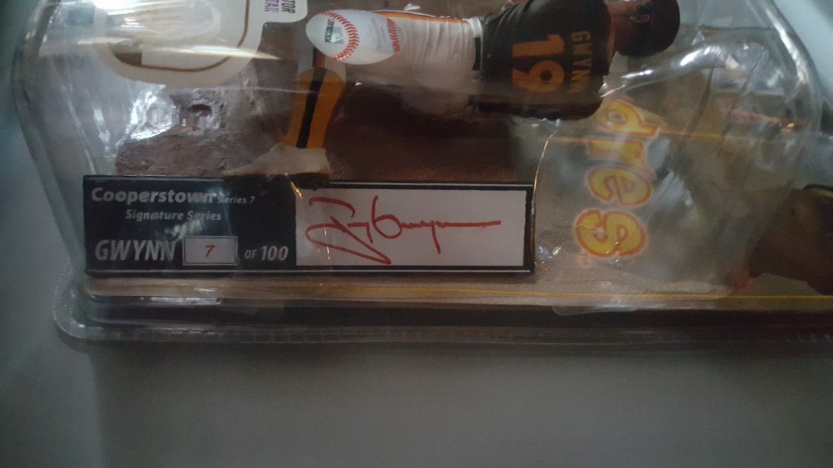 MCFARLANE MLB COOPERSTOWN COLLECTION AUTOGRAPHED TONY GWYNN #7 OF 