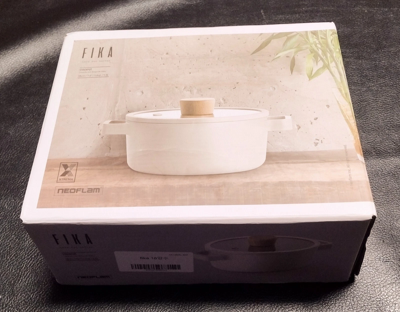 Neoflam Fika 1.7QT Mini Pot with Lid, Nonstick Ceramic Coating 7" Petit Stockpot