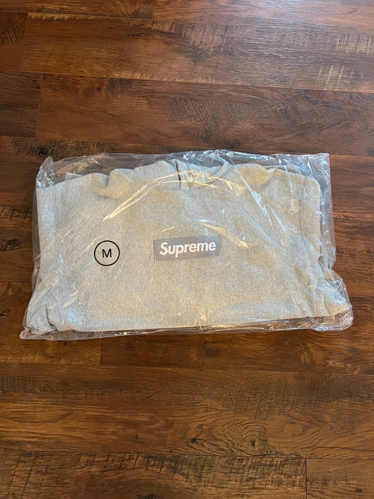 Sweat à capuche logo Supreme Box FW24 gris bruyère Taille : Medium