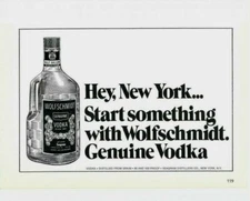 1975 WOLFSCHMIDT VODKA Vintage Magazine Print Ad 