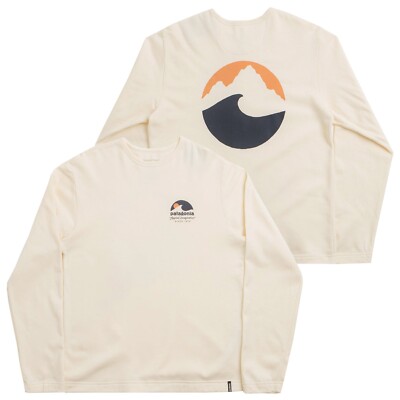 Patagonia Men's Lightweight Applied Imagination Wildrise Crew Sweatshirt Natural