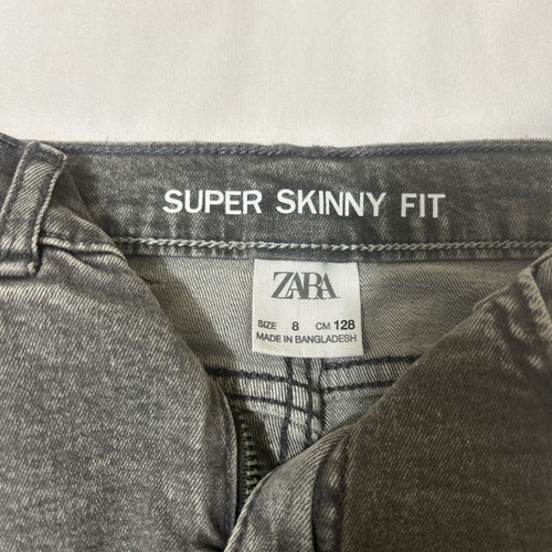 Zara Size 8 Super Skinny Fit Faded Black Jeans. Child jeans. - Picture 2 of 4