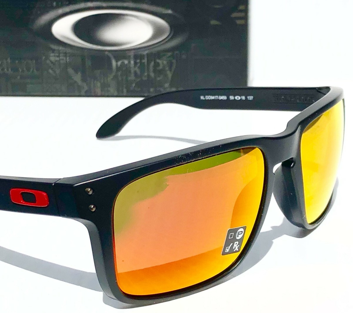 NEW Oakley HOLBROOK XL Matte Black Ducati Red PRIZM Ruby lens
