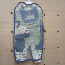 New With Tags Little  Loved Infant's Dinosaur Gift Set. 3-6 Months. Baby Shower