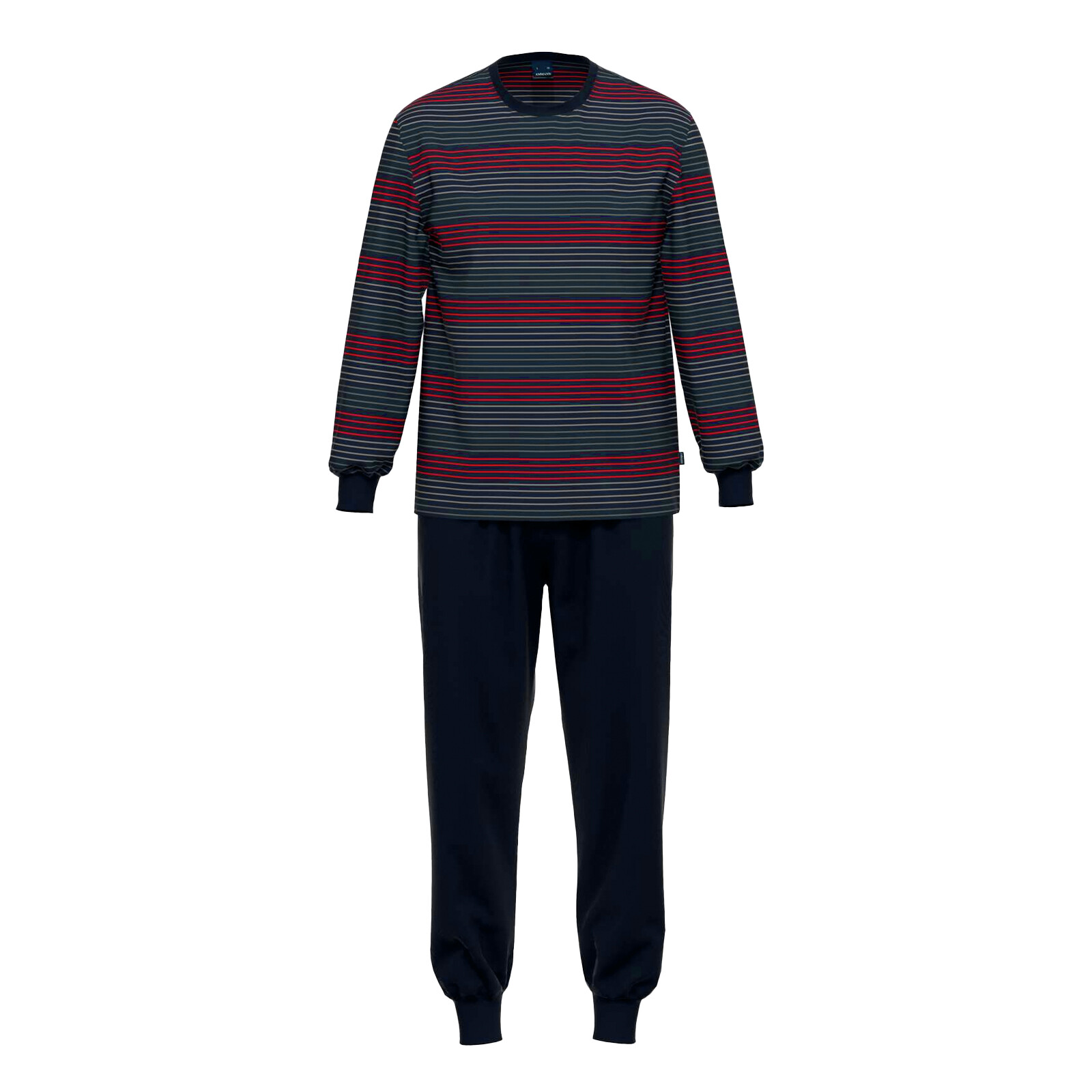 Ammann Herren Pyjama Set Long Homewear Set GOTS Schlafanzug lang