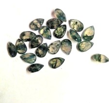 Natural Moss Agate Pear Brilliant Cut, Moss Agate Loose Gemstone For Jewelry