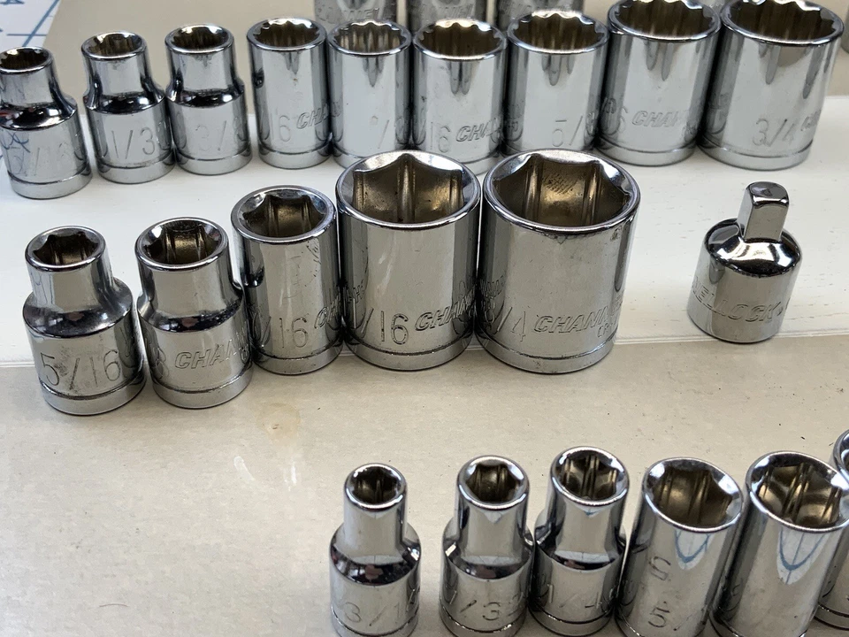 Channellock 40+pcs Socket Lot, 1/2-3/8-1/4 Drive - Taiwan - Image 4 of 4