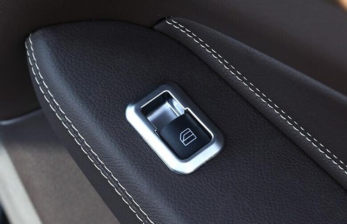Fit For Benz ML GL 2012-2016 Bright Silver Glass Window Lifting Panel Decoration - Imagen 8 de 9