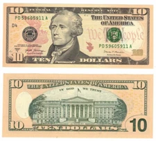 2017 A  USA 10 Dollar Banknote new Signatures Mnuchin UNC P545B D Clevland Ohio