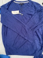 Easy Premium Men's V-Neck Jumper - Size M  - blue