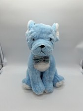 FAO Schwarz Sparklers Blue Bulldog Puppy Dog Plush Stuffed Bow Tie 12" 2022