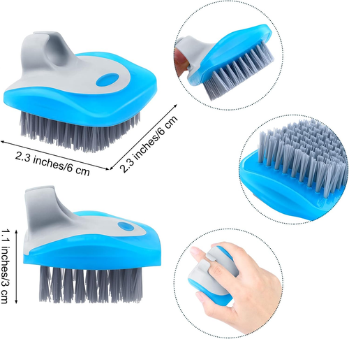 4 Piece Vegetable Brush Potato Scrubber Brush Silicone Hard and Soft Side Fruit - Picture 2 of 12
