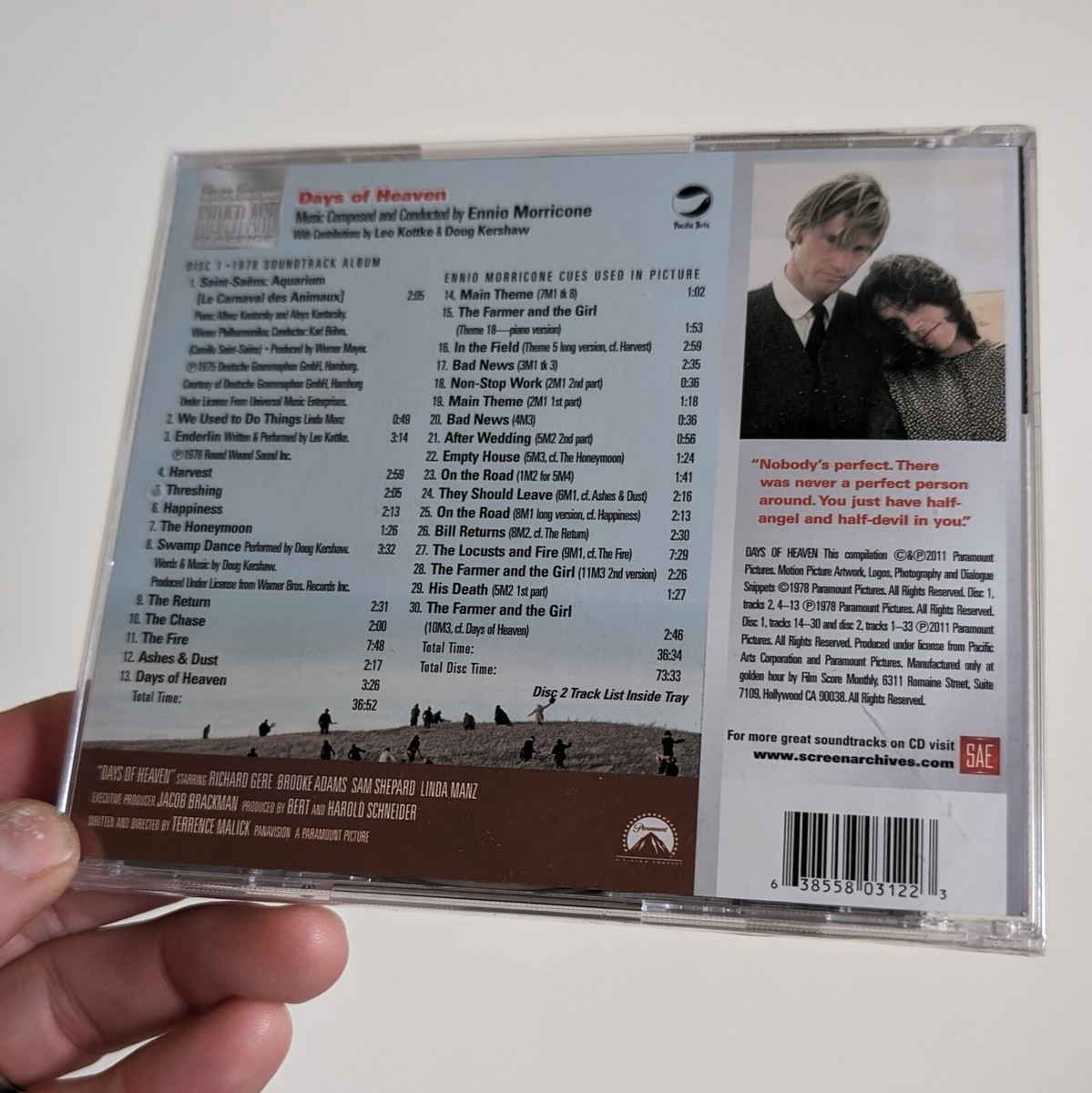 Days of Heaven サウンドトラック CD Days of Heaven サウンドトラック CD