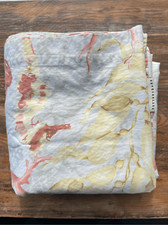 2011 RARE VTG Pottery Barn Shower Curtain Organic Cotton Coral Reef Pattern