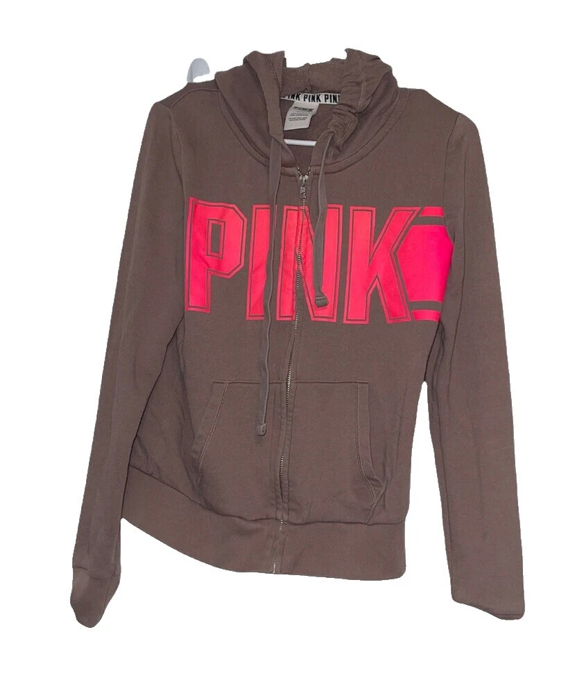 Victoria's Secret Cotton Blend Brown Hoodies & Sweatshirts for Women