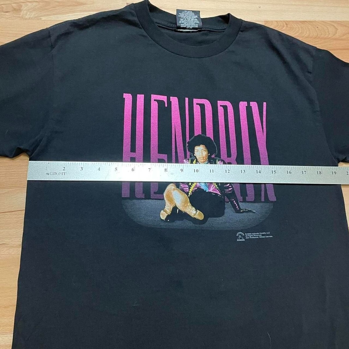 Vintage 2002 Jimi Hendrix Zion Rootswear rock n roll band tshirt 