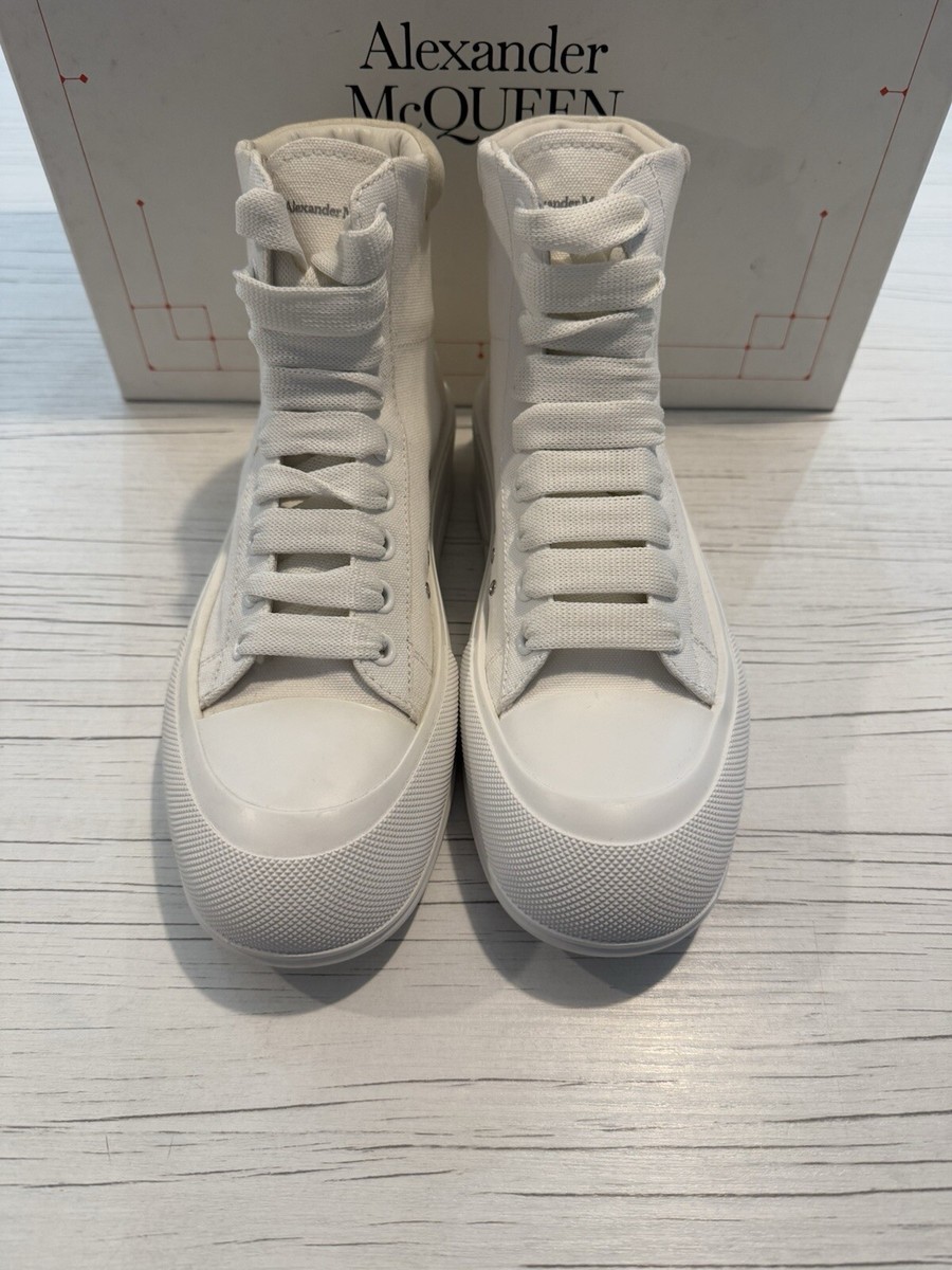 Alexander McQueen Plimsole High Top White Women's Size UK EU 39