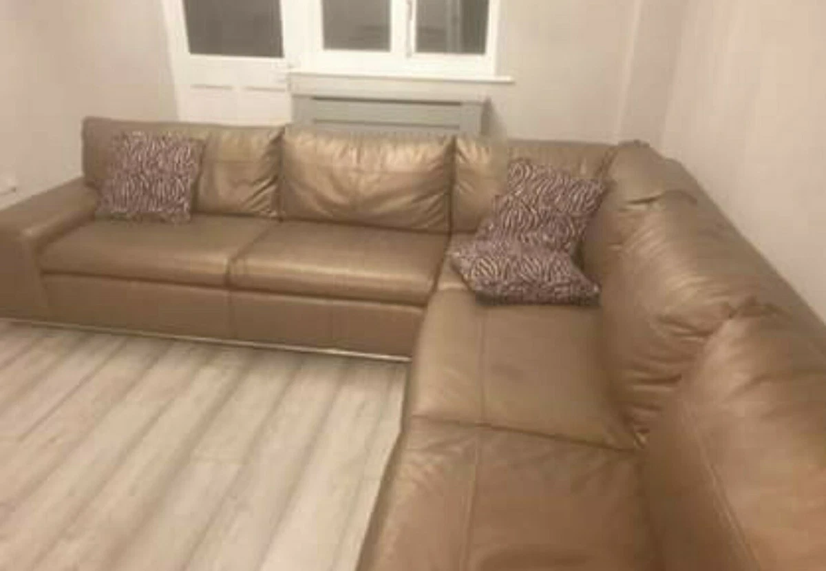 Real Corner Leather Sofa eBay