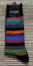 Brand New Hotsox Multi Color Socks Cotton Black House Of