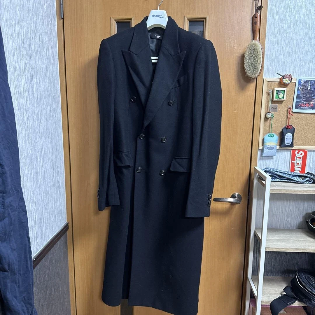 Cappotto Chester Lana Amiri 50 EU US 40 Nero Marina Militare Italiana