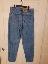 Levis 550 Orange Tab Jeans Mens Fit 36x34 tag 38x34 Blue 90s USA Relaxed