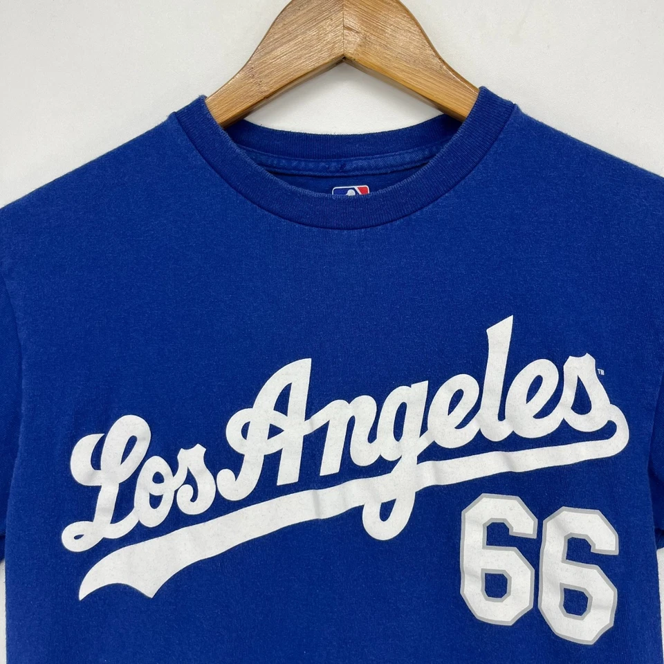 Camiseta Yasiel Puig Los Angeles Dodgers Adulto S Azul #66 MLB Mercadoria Genuína - Imagem 4 de 4
