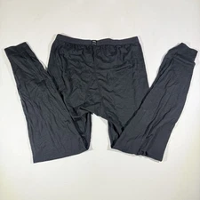 Montbell Base Layer Bottoms XL Black Thermal Long Underwear Pants 92% Wool