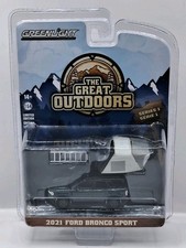 Greenlight 2021 Ford Bronco Sport Black The Great Outdoors 1/64 Diecast New 