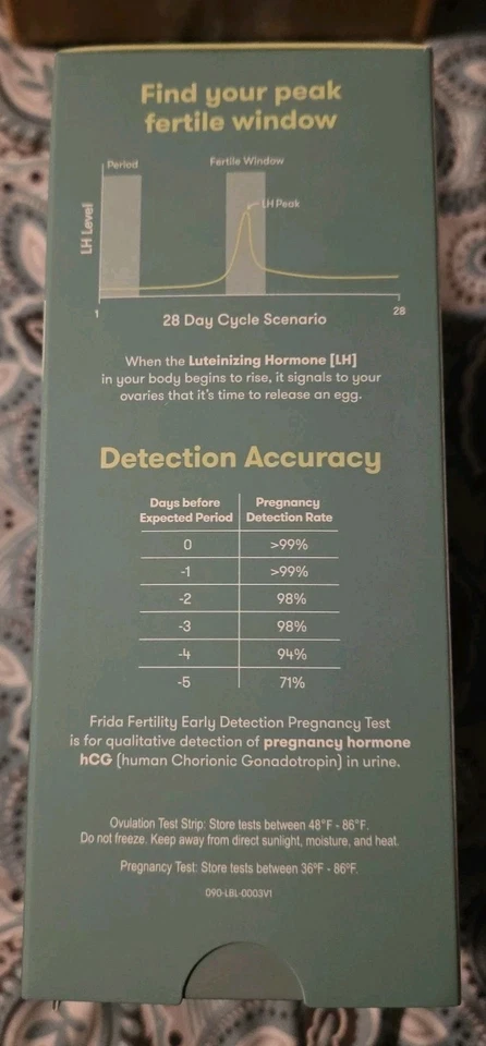 Frida Fertility Ovulation and Pregnancy Test Kit | Easy At Home Exp 05/2026 - Image 2 of 4