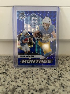 Panini Mosaic 2025 NFL Ladd McConkey Montage Blue Mosaic Prizm /99 #No.6