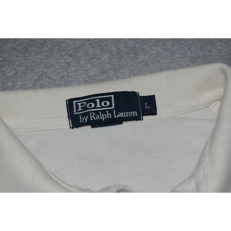 Polo Ralph Lauren Golf Polo Shirt Mens Size Large Classic White Cotton  - Image 3 of 4