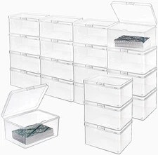 20 Pcs Plastic Playing Card Cases Clear, Waterproof Card Deck Box for Game, Stur