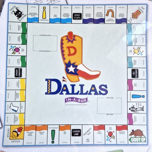 Juego de mesa Dallas en una caja sellado estilo monopolio Late for the Sky 1998 - Imagen 3 de 6