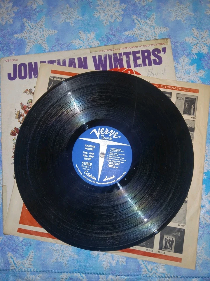 JONATHAN WINTERS Mad Mad Mad Mad World Vinyl LP 1964 Verve Records - Image 3 of 3