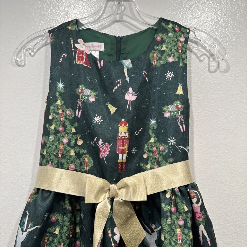 BONNIE JEAN девочек размер 12 зеленый щелкунчик платье праздник Рождество балет читать - Изображение 2 из 4