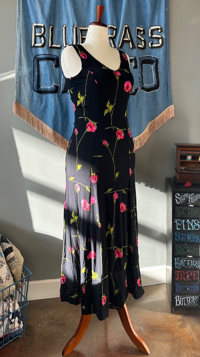 betsey johnson black floral dress Women's Midnight Bloom Dress in Black | Size Small
