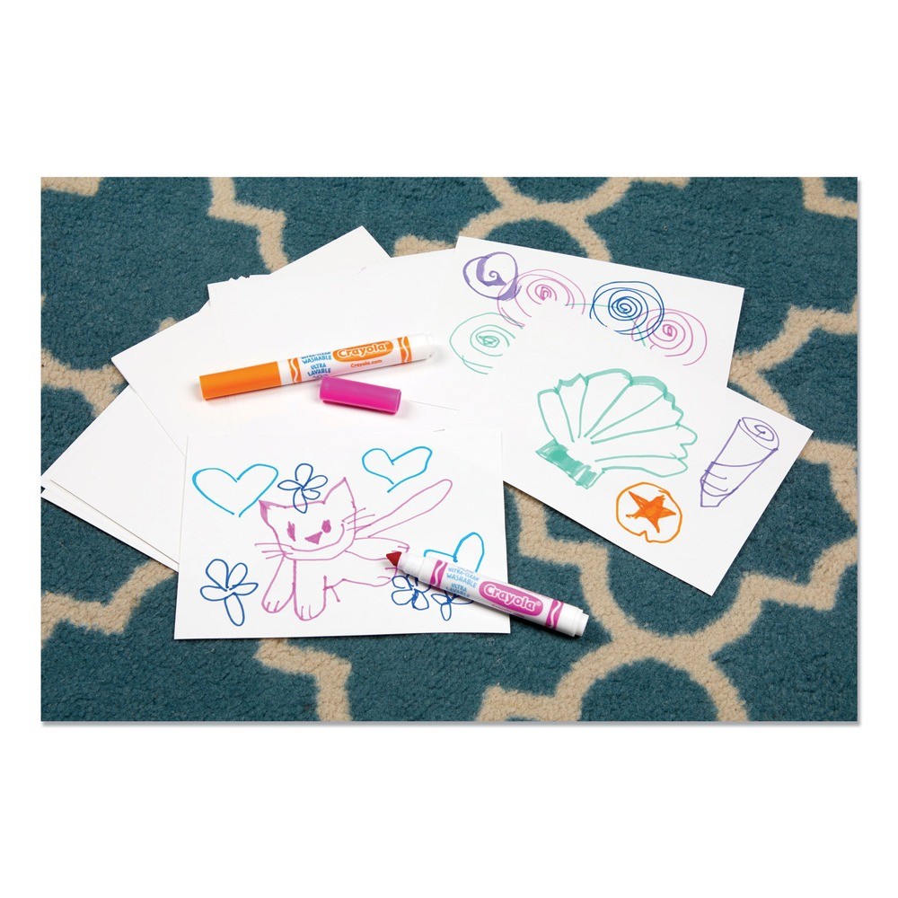 Crayola 587808 Broad Tip Ultra-Clean Washable Markers - Assorted (8/Set) New