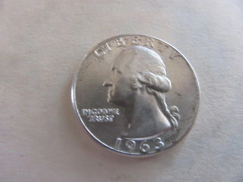 1963-P Washington Silver Quarter Circulated Cond.  AU+   [ACTUAL COIN] #3