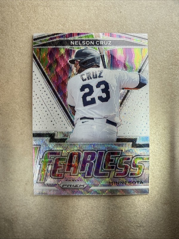 2021 Panini Prizm - NELSON  CRUZ - *White Wave Prizm* - Fearless  #FR-5