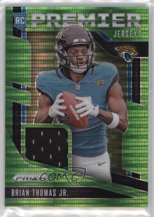 2024 Panini Prizm Premier Jerseys Neon Green Pulsar Brian Thomas Jr #PJ-BTJ 1iu8