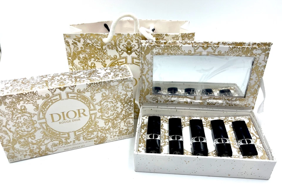 Christian DIOR Rouge Dior Limited Edition ~ 5pc Mini Lipstick Gift Set - Image 2 of 4