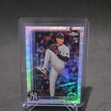 Topps 2025 Chrome Logofractor Rookie Will Warren Yankees #81 Topps Logo