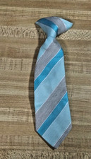 Unbranded Baby Boy Size 12 Months Polyester Blend Green/Beige Striped Tie