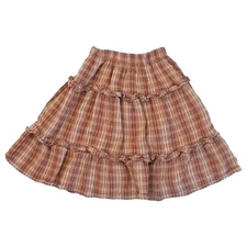 Rylee + Cru Ruffled Midi Skirt Autumn Plaid Bottoms Toddler Size 2-3 Years
