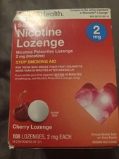 CVS Health Sugar Free 2mg Nicotine CHERRY Lozenge 108 Total Lozenges Exp 03/2027