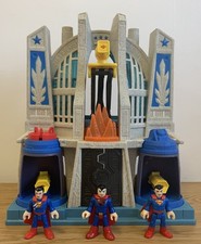 imaginext dc super friends hall of justice  playset with figures 