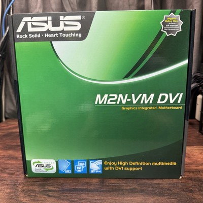 ASUS M2N-VM DVI AM2 MicroATX nForce Motherboard In Box With Accessories NEW